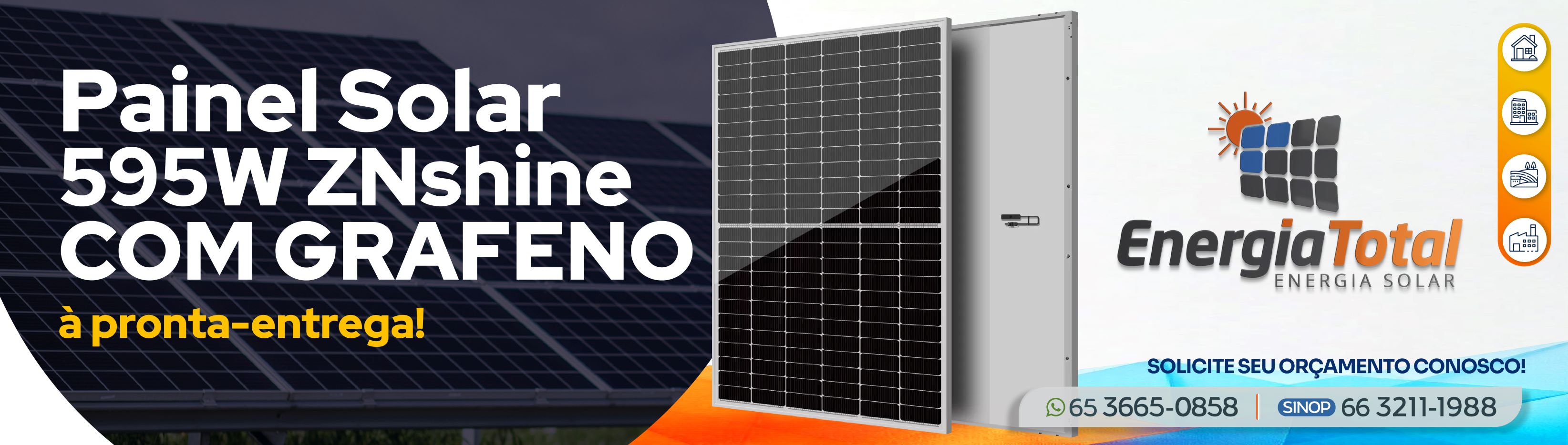 Painel Solar 595W ZNshine - Em oferta